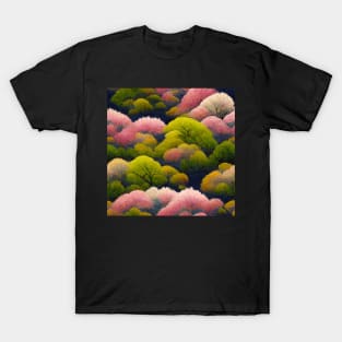 The Mountains of Spring Pattern T-Shirt